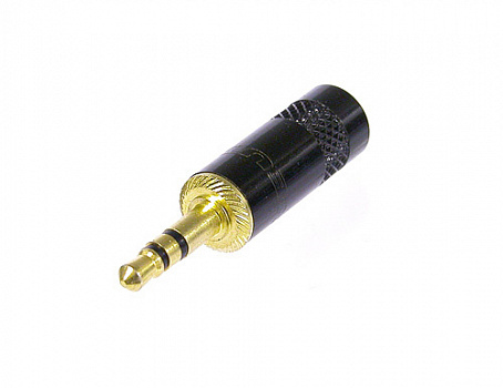 Rean NYS231LBG кабельный разъем Jack 3.5мм TRS (стерео) штекер металический черненый корпус