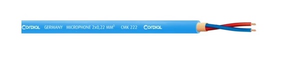 Cordial CMK 222 BLUE микрофонный кабель Ø6,4 мм, AWG 24, сечение проводников 2x0.22мм², синий