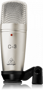 Behringer C-3 конденсаторный микрофон (кардиоида/круг/восьмерка), 40 - 18000Гц, с держателем, ветроз