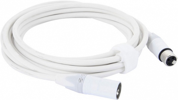 Cordial CXM 5 FM-SNOW микрофонный кабель XLR female/XLR male, разъемы Neutrik, 5,0 м, белый