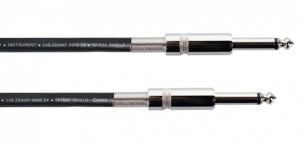 Cordial EI 3 PP инструментальный кабель джек моно 6.3мм/джек моно 6.3мм, 3,0м, черный