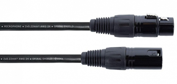 Cordial EM 1.5 FM микрофонный кабель XLR female—XLR male, 1.5м, черный