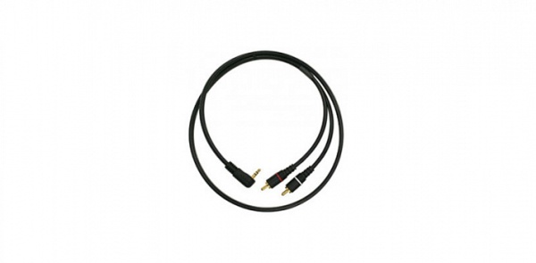 Mogami 3.5S-2R-3Ft кабель Y-адаптер угловой мини-джек стерео 3.5мм - 2хRCA, 0.9м, чёрный