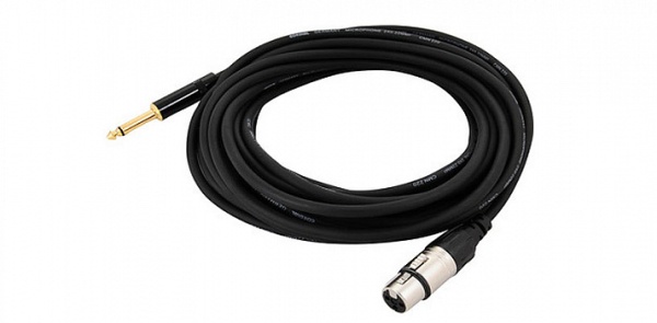 Cordial CCM 7.5 FP микрофонный кабель XLR female/джек моно 6.3мм, 7.5м, черный