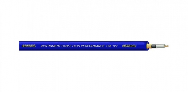 Cordial CIK 122 BLUE инструментальный кабель Ø6.1мм, AWG 24, 0.22мм², витой экран, синий