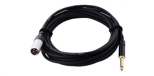 Cordial CCM 5 MP микрофонный кабель XLR male/джек моно 6.3мм, 5.0м, черный
