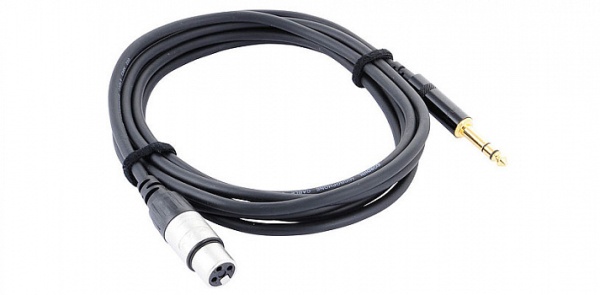 Cordial CFM 3 FV инструментальный кабель XLR female/джек стерео 6.3мм, 3.0м, черный