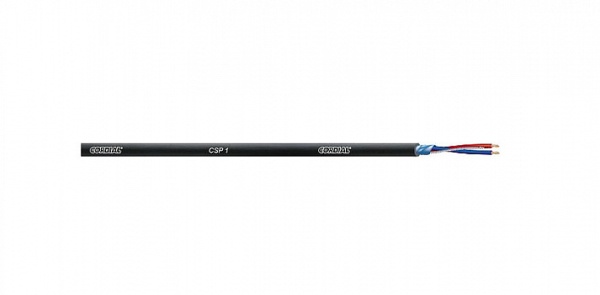 Cordial CSP 1 BLACK микрофонный кабель Ø3,5 мм, AWG 25, 2x0.18мм², экран из фольги, черный