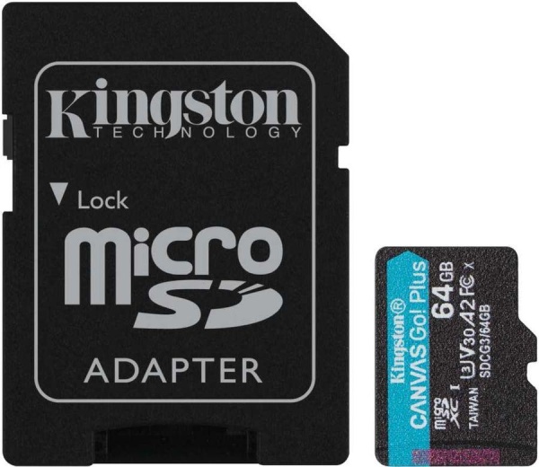 Карта памяти MICRO SDXC 64GB UHS-I W/ADAPTER SDCG3/64GB KINGSTON