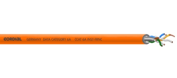 Cordial CCAT 6A INST FRNC кабель Ethernet инсталляционный, негрючий, CAT6A U/FTP, Ø7,3 мм, оранжевый