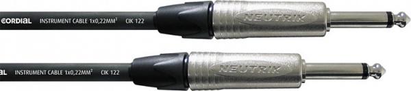 Cordial CXI 1,5 PP инструментальный кабель моно-джек 6,3 мм/моно-джек 6,3 мм, разъемы Neutrik, 1,5 м