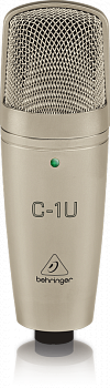 Behringer C-1U конденсаторный кардиоидный микрофон с USB выходом, с держателем и кейсом, 40-20000Гц,