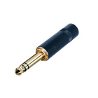 Rean NYS228BG кабельный разъем Jack 6.3мм TRS (стерео) штекер, черненый корпус для кабеля 6мм, зо