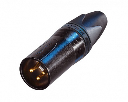 Neutrik NC3MXX-B кабельный разъем XLR male черненый корпус, золоченые контакты