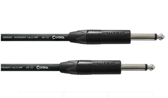 Cordial CPI 3 PP инструментальный кабель моно-джек 6,3 мм/моно-джек 6,3 мм, разъемы Neutrik, 3,0 м,