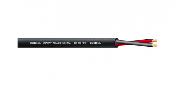 Cordial CLS 240 FRNC акустический кабель  2x4,0 мм2, 9,3 мм, безгалогенный негорючий, черный
