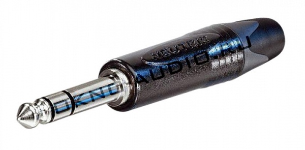 Neutrik NP3X-BAG кабельный разъем Jack 6.3мм TRS (стерео) штекер, компактный черненый корпус диаметр