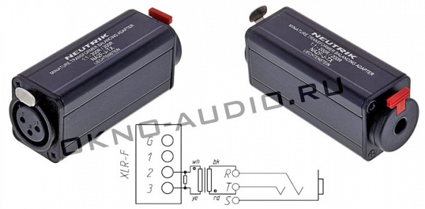 Neutrik NA2F-J-TX адаптер-переходник с трансформаторной развязкой, XLR 3 Female «мама» -> 1/4" TRS г